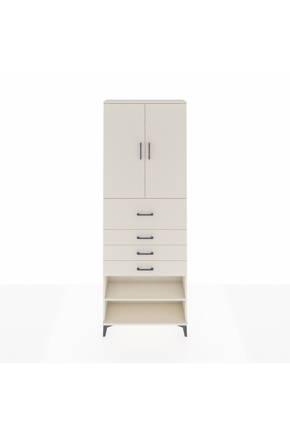 Arges Dolap 4 Raflı 4 Çekmeceli 2 Kapaklı 88x30x243 Aytaşı-Aytaşı