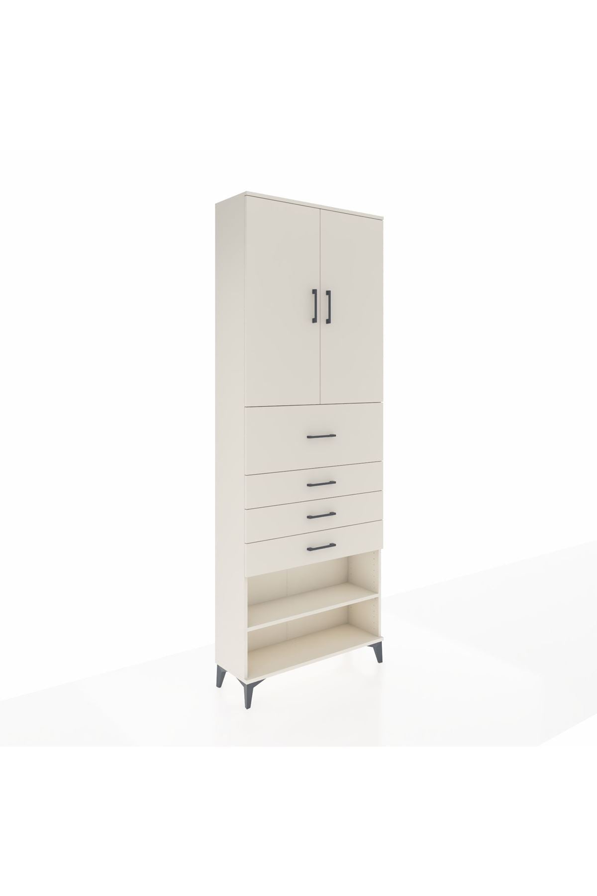 Arges Dolap 4 Raflı 4 Çekmeceli 2 Kapaklı 88x30x243 Aytaşı-Aytaşı