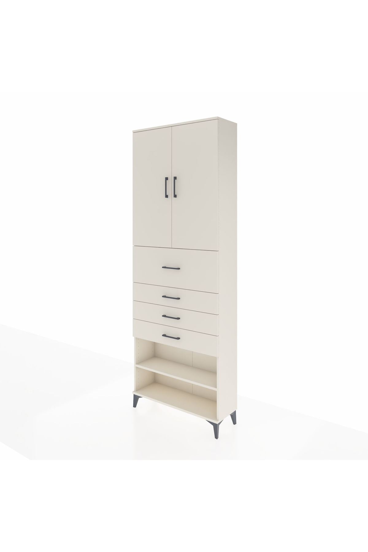 Arges Dolap 4 Raflı 4 Çekmeceli 2 Kapaklı 88x30x243 Aytaşı-Aytaşı