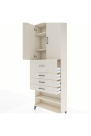Arges Dolap 4 Raflı 4 Çekmeceli 2 Kapaklı 88x30x243 Aytaşı-Aytaşı