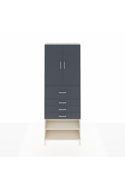 Arges Dolap 4 Raflı 4 Çekmeceli 2 Kapaklı 88x30x243 Aytaşı-Antrasit