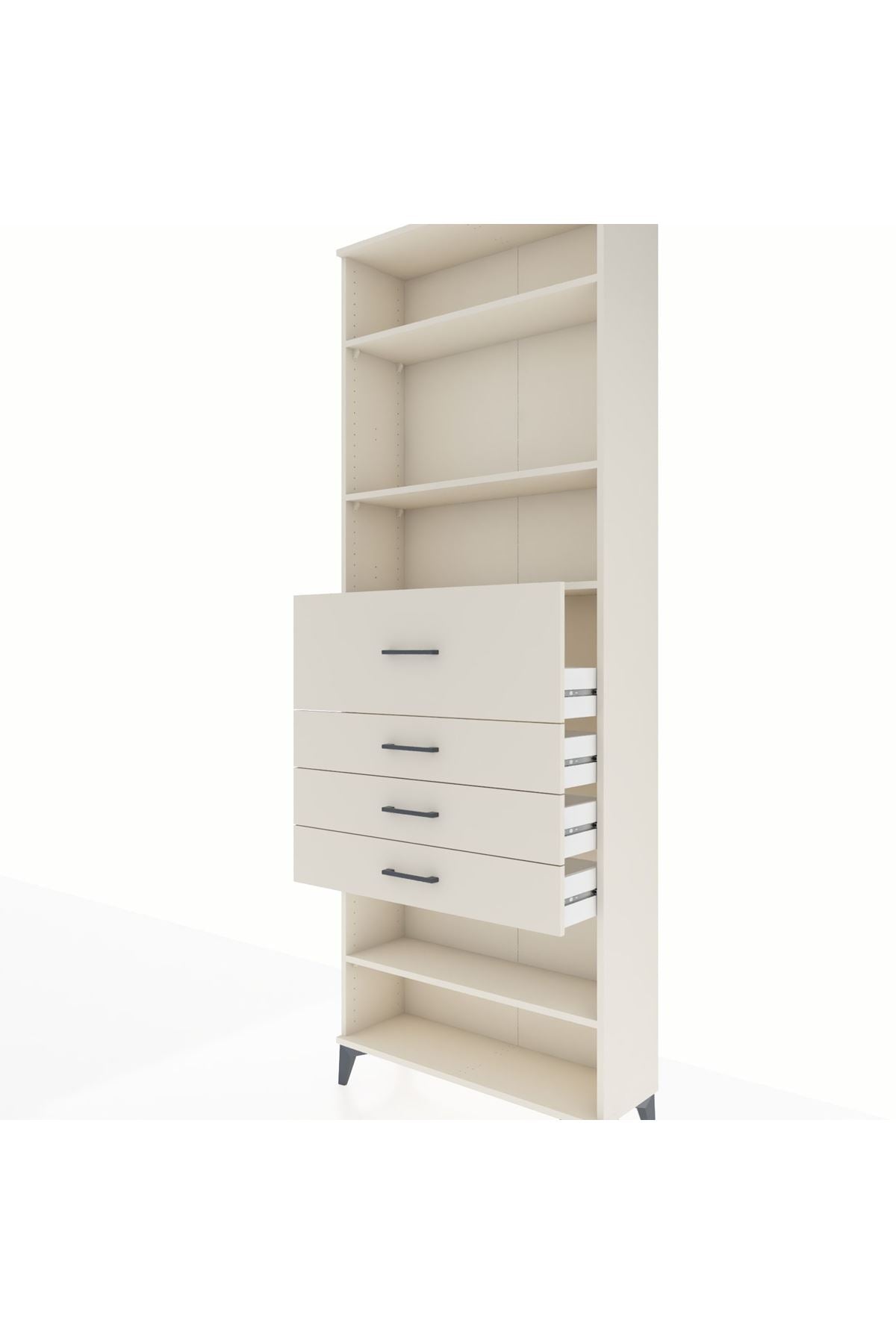 Arges Dolap 4 Raflı 4 Çekmeceli 88x30x243 Aytaşı-Aytaşı