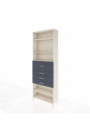 Arges Dolap 4 Raflı 4 Çekmeceli 88x30x243 Aytaşı-Antrasit