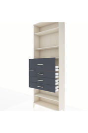 Arges Dolap 4 Raflı 4 Çekmeceli 88x30x243 Aytaşı-Antrasit