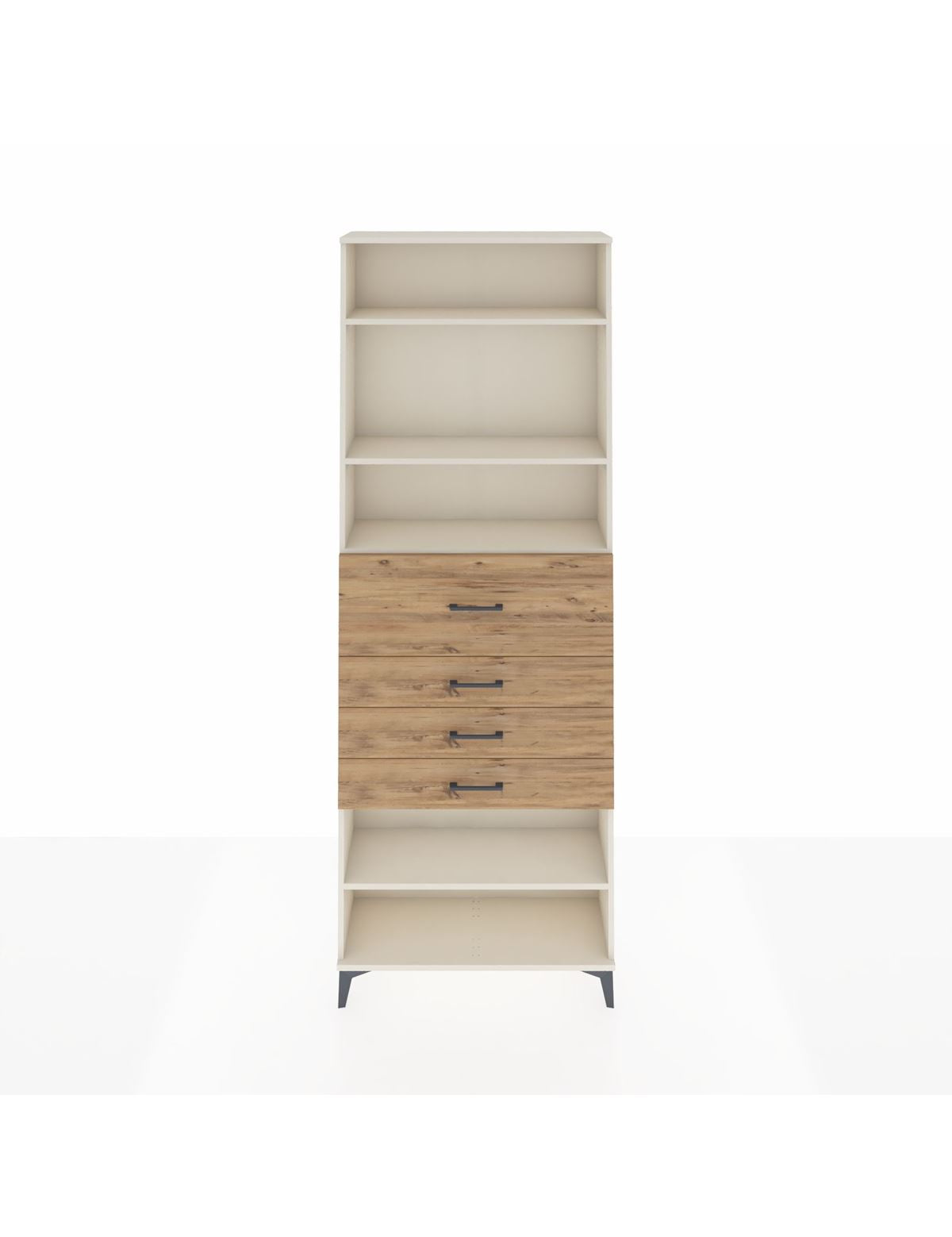 Arges Dolap 4 Raflı 4 Çekmeceli 88x30x243 Aytaşı-Çam