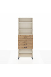 Arges Dolap 4 Raflı 4 Çekmeceli 88x30x243 Aytaşı-Çam