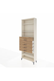 Arges Dolap 4 Raflı 4 Çekmeceli 88x30x243 Aytaşı-Çam