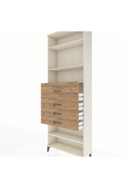 Arges Dolap 4 Raflı 4 Çekmeceli 88x30x243 Aytaşı-Çam