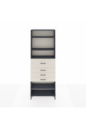 Arges Dolap 4 Raflı 4 Çekmeceli 88x30x243 Antrasit-Aytaşı