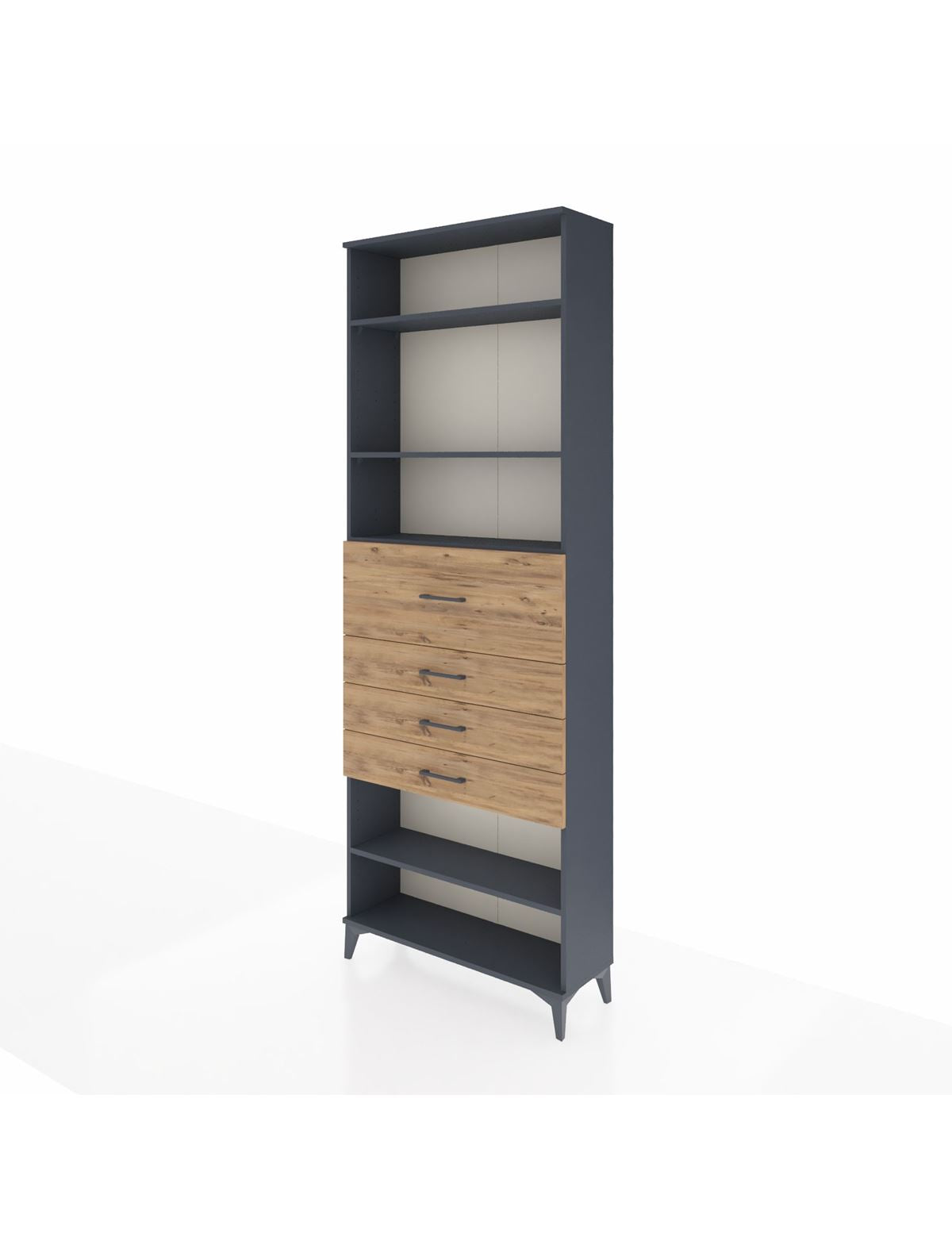 Arges Dolap 4 Raflı 4 Çekmeceli 88x30x243 - S33M120V6A