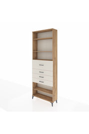 Arges Dolap 4 Raflı 4 Çekmeceli 88x30x243 Çam-Aytaşı