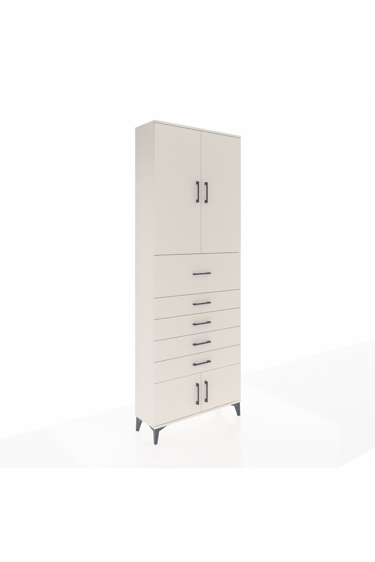 Arges Dolap 3 Raflı 5 Çekmeceli 4 Kapaklı 88x30x243 Aytaşı-Aytaşı