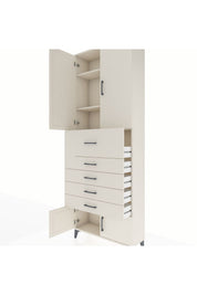 Arges Dolap 3 Raflı 5 Çekmeceli 4 Kapaklı 88x30x243 Aytaşı-Aytaşı