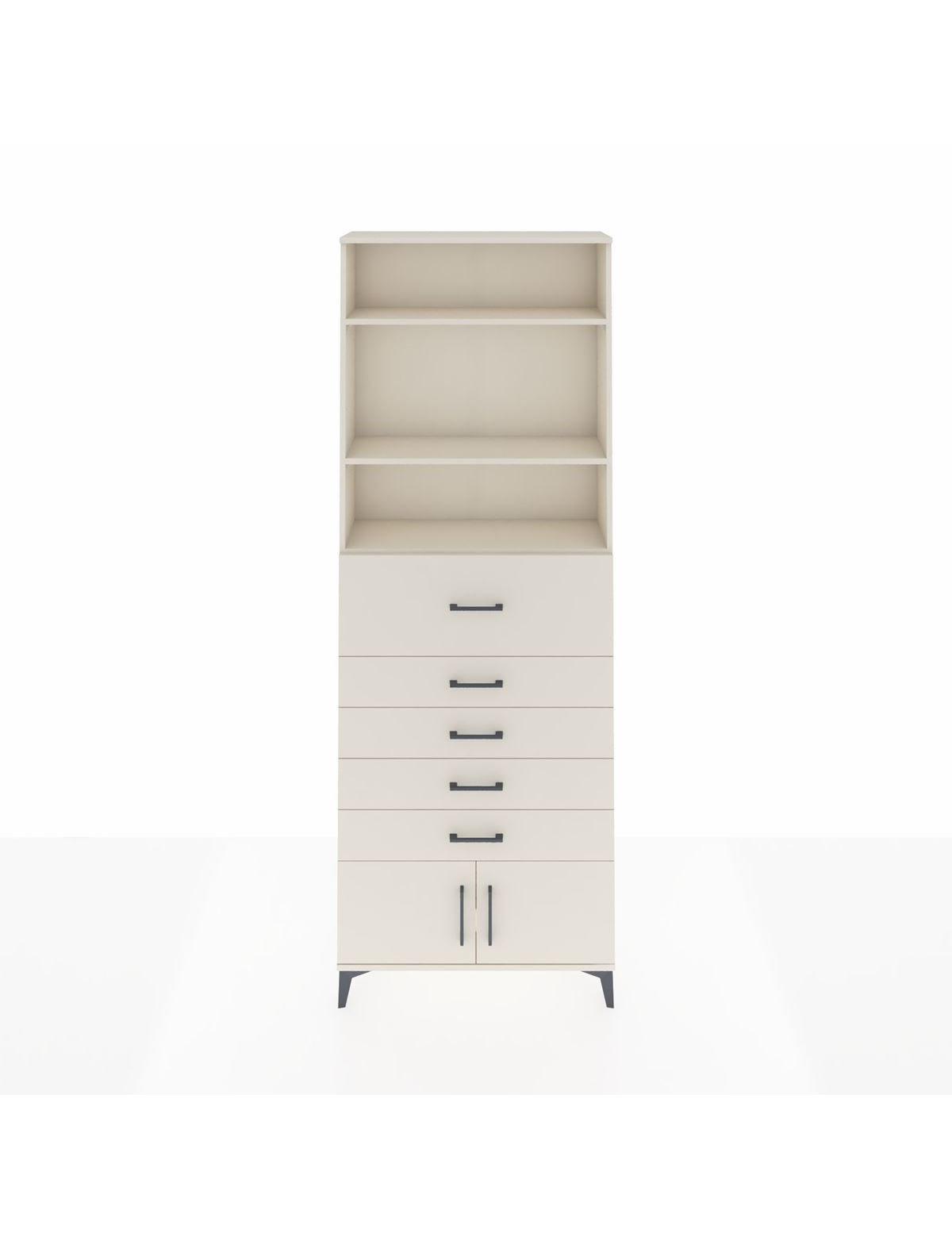 Arges Dolap 3 Raflı 5 Çekmeceli 2 Kapaklı 88x30x243 Aytaşı-Aytaşı