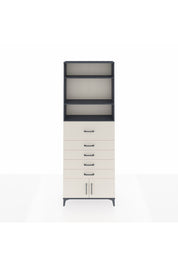 Arges Dolap 3 Raflı 5 Çekmeceli 2 Kapaklı 88x30x243 Antrasit-Aytaşı