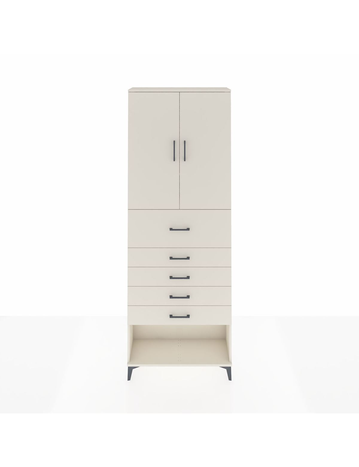 Arges Dolap 3 Raflı 5 Çekmeceli 2 Kapaklı 88x30x243 Aytaşı-Aytaşı