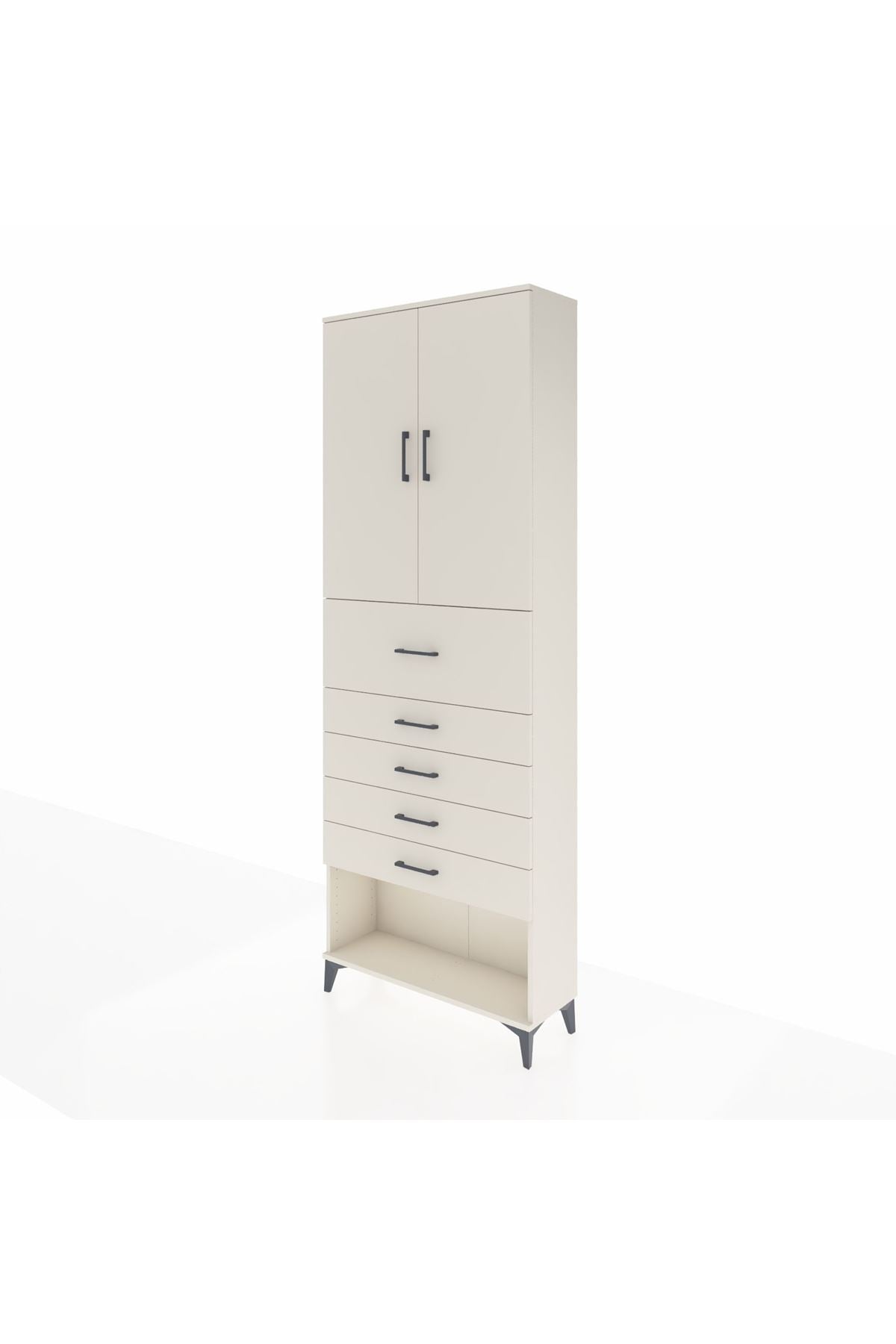 Arges Dolap 3 Raflı 5 Çekmeceli 2 Kapaklı 88x30x243 Aytaşı-Aytaşı