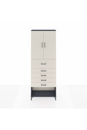 Arges Dolap 3 Raflı 5 Çekmeceli 2 Kapaklı 88x30x243 Antrasit-Aytaşı