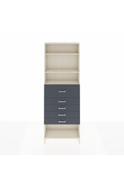 Arges Dolap 3 Raflı 5 Çekmeceli 88x30x243 Aytaşı-Antrasit