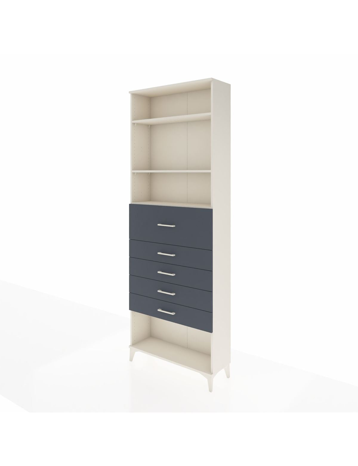 Arges Dolap 3 Raflı 5 Çekmeceli 88x30x243 - S33M124V2A