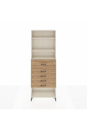 Arges Dolap 3 Raflı 5 Çekmeceli 88x30x243 Aytaşı-Çam