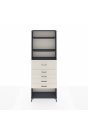 Arges Dolap 3 Raflı 5 Çekmeceli 88x30x243 Antrasit-Aytaşı