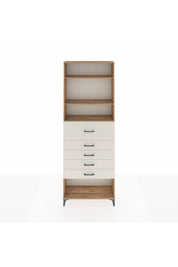 Arges Dolap 3 Raflı 5 Çekmeceli 88x30x243 Çam-Aytaşı