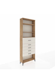 Arges Dolap 3 Raflı 5 Çekmeceli 88x30x243 Çam-Aytaşı