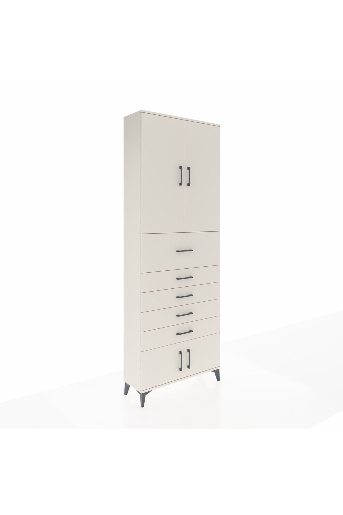 Arges Dolap 3 Raflı 5 Çekmeceli 4 Kapaklı 88x30x243 Aytaşı-Aytaşı