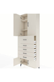 Arges Dolap 3 Raflı 5 Çekmeceli 4 Kapaklı 88x30x243 Aytaşı-Aytaşı