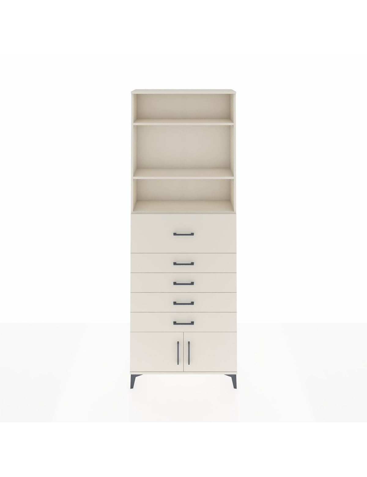 Arges Dolap 3 Raflı 5 Çekmeceli 2 Kapaklı 88x30x243 Aytaşı-Aytaşı