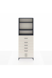 Arges Dolap 3 Raflı 5 Çekmeceli 2 Kapaklı 88x30x243 Antrasit-Aytaşı