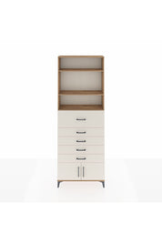 Arges Dolap 3 Raflı 5 Çekmeceli 2 Kapaklı 88x30x243 Çam-Aytaşı
