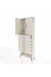Arges Dolap 3 Raflı 5 Çekmeceli 2 Kapaklı 88x30x243 - S33M127V1A