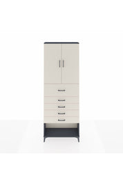 Arges Dolap 3 Raflı 5 Çekmeceli 2 Kapaklı 88x30x243 Antrasit-Aytaşı