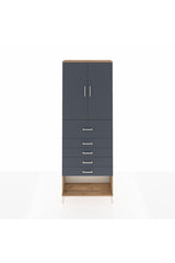 Arges Dolap 3 Raflı 5 Çekmeceli 2 Kapaklı 88x30x243