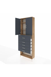 Arges Dolap 3 Raflı 5 Çekmeceli 2 Kapaklı 88x30x243 - S33M127V8A