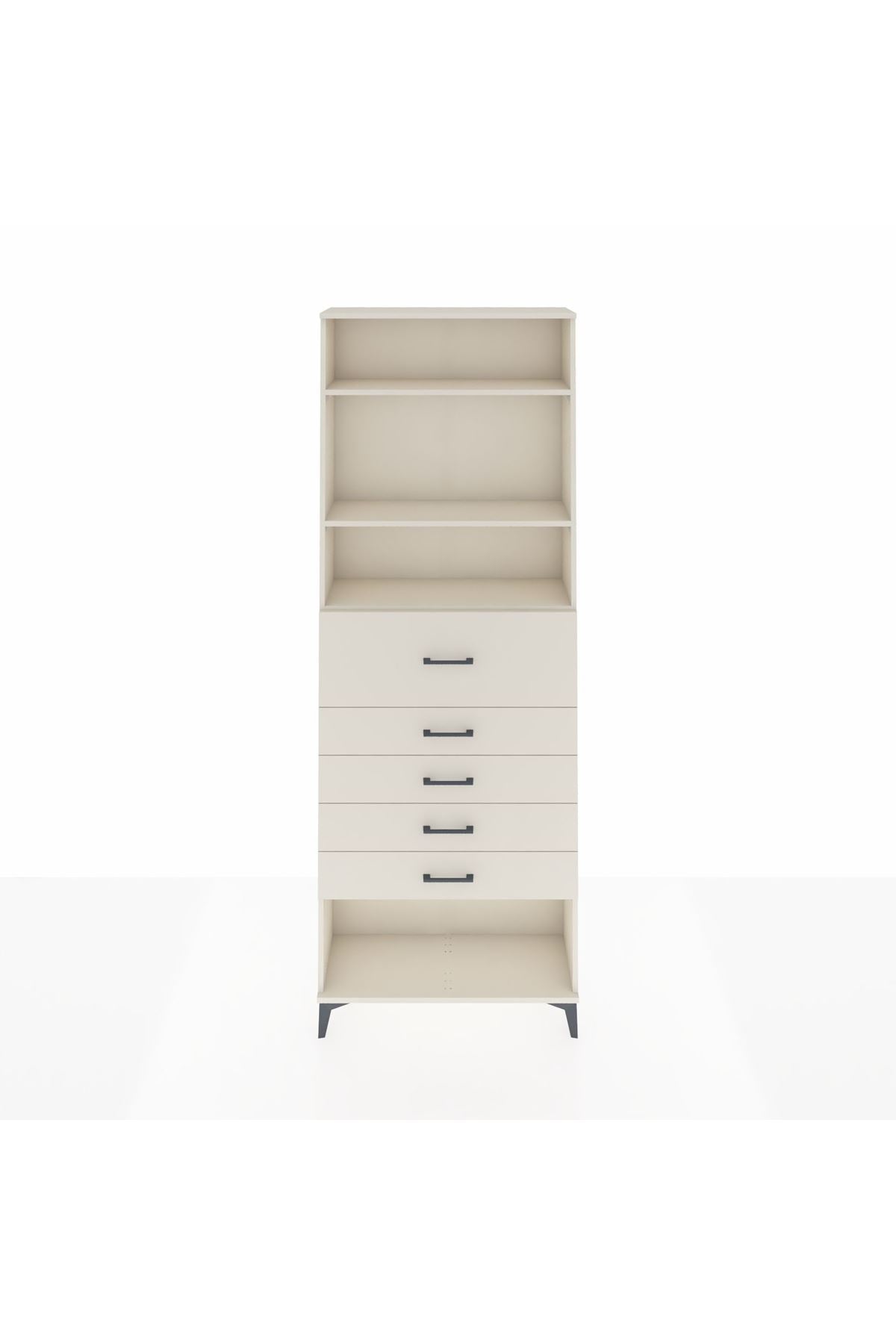 Arges Dolap 3 Raflı 5 Çekmeceli 88x30x243 Aytaşı-Aytaşı