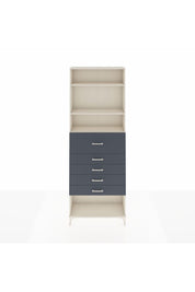 Arges Dolap 3 Raflı 5 Çekmeceli 88x30x243 Aytaşı-Antrasit