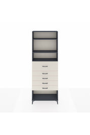 Arges Dolap 3 Raflı 5 Çekmeceli 88x30x243 Antrasit-Aytaşı