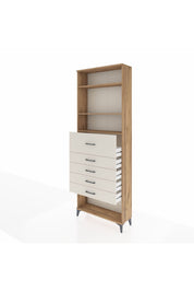 Arges Dolap 3 Raflı 5 Çekmeceli 88x30x243 Çam-Aytaşı