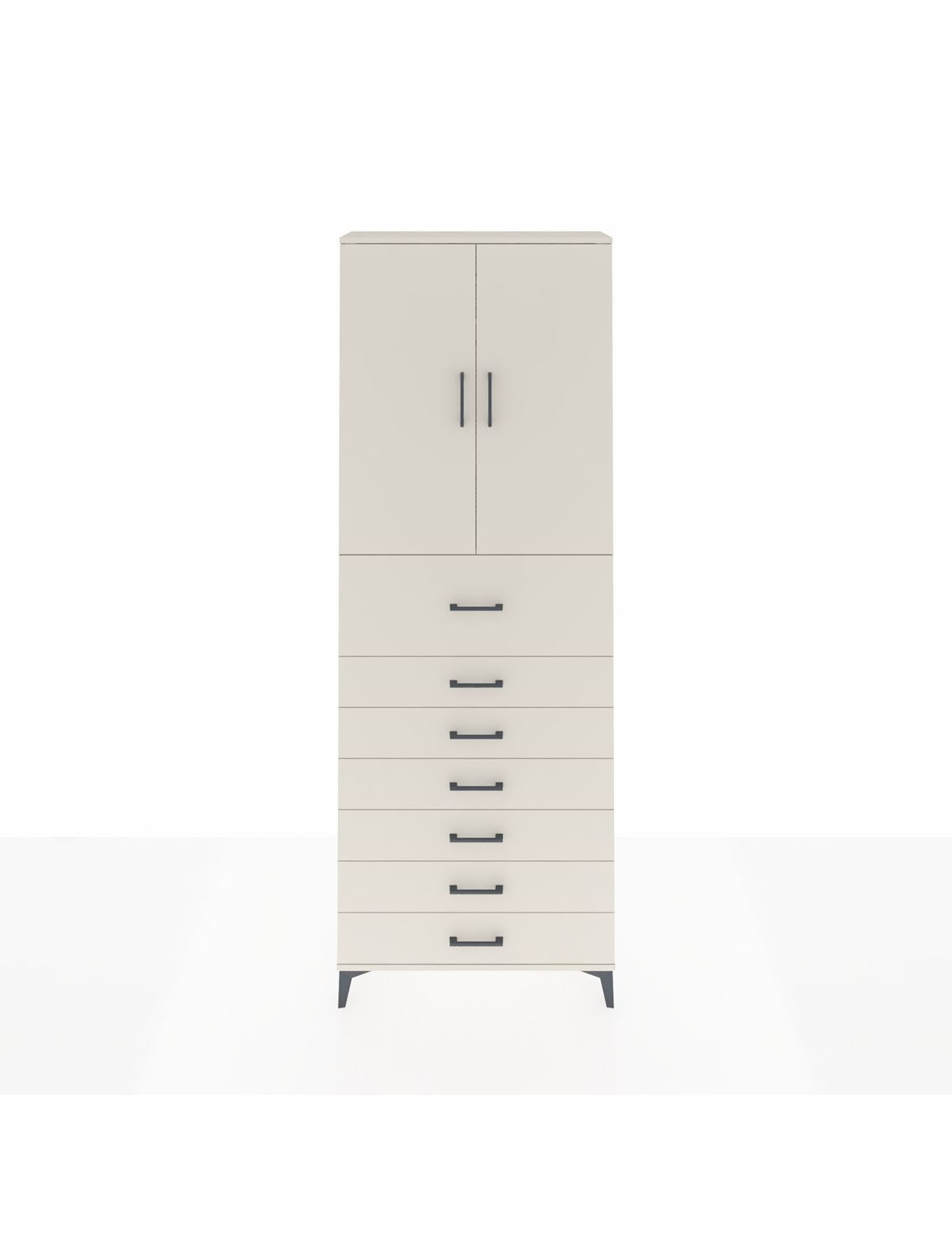 Arges Dolap 3 Raflı 7 Çekmeceli 2 Kapaklı 88x30x243 Aytaşı-Aytaşı