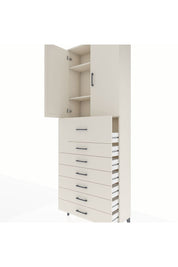 Arges Dolap 3 Raflı 7 Çekmeceli 2 Kapaklı 88x30x243 Aytaşı-Aytaşı