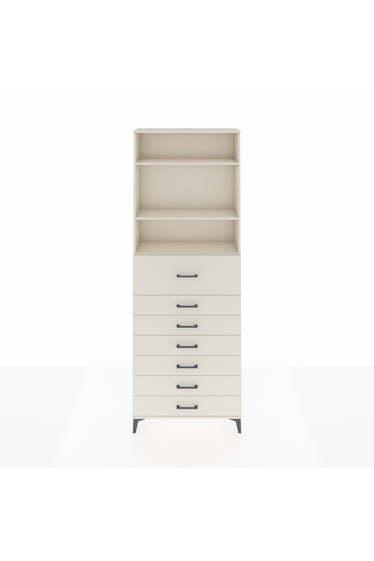 Arges Dolap 3 Raflı 7 Çekmeceli 88x30x243 Aytaşı-Aytaşı