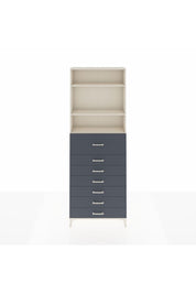 Arges Dolap 3 Raflı 7 Çekmeceli 88x30x243 Aytaşı-Antrasit