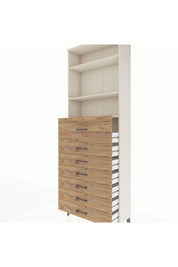 Arges Dolap 3 Raflı 7 Çekmeceli 88x30x243 Aytaşı-Çam