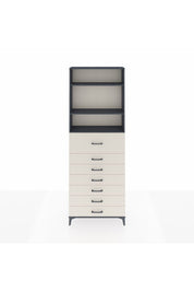 Arges Dolap 3 Raflı 7 Çekmeceli 88x30x243 Antrasit-Aytaşı