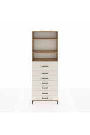 Arges Dolap 3 Raflı 7 Çekmeceli 88x30x243 Çam-Aytaşı