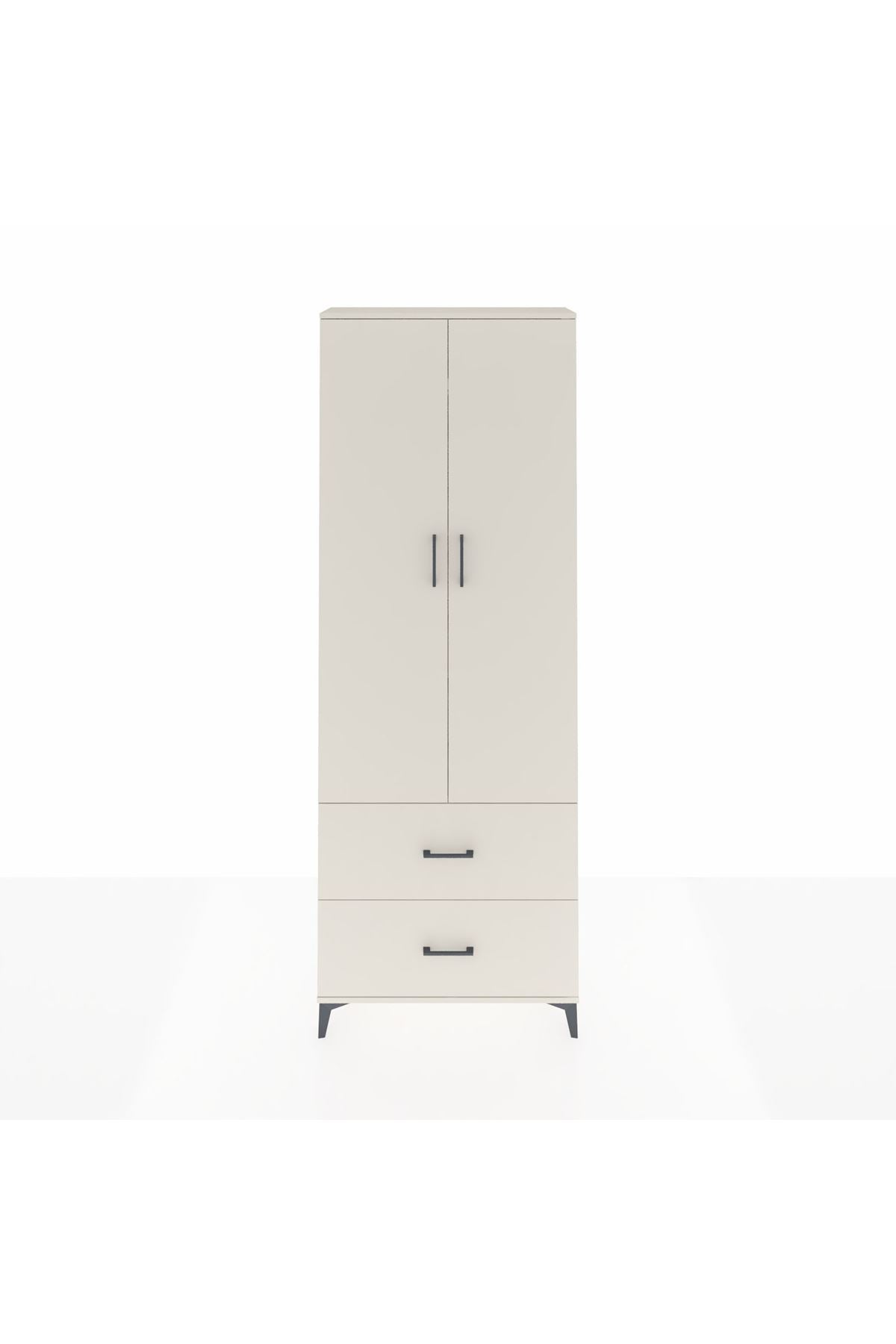 Arges Dolap 4 Raflı 2 Çekmeceli 2 Kapaklı 88x30x243 Aytaşı-Aytaşı