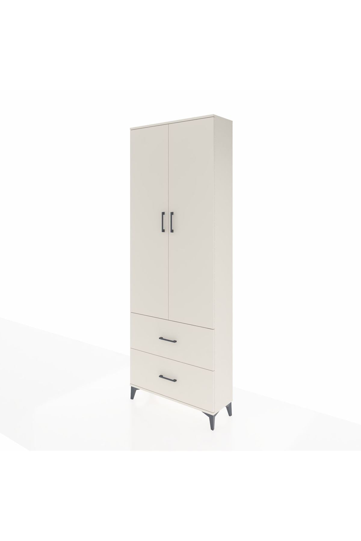 Arges Dolap 4 Raflı 2 Çekmeceli 2 Kapaklı 88x30x243 Aytaşı-Aytaşı